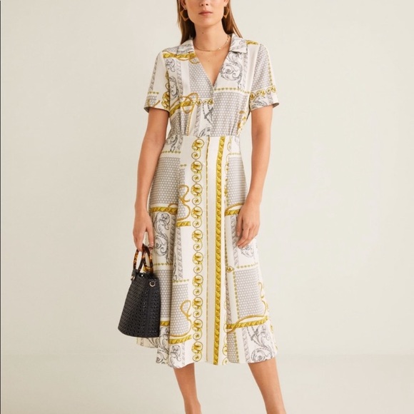 Mango Dresses & Skirts - MANGO Printed Scarf Midi Dress 4